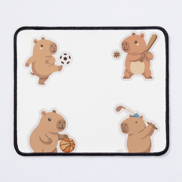 Item preview, Cute Capybara Sports Stickers Pack designed and sold by KAWAII STUDIO NB.