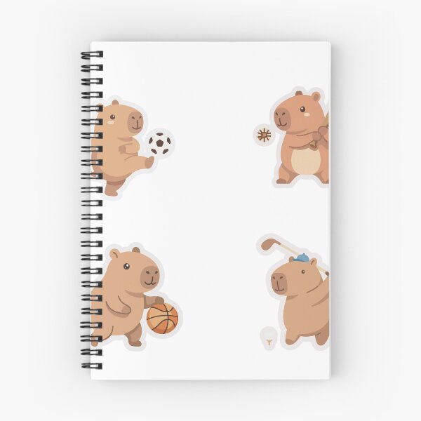 Item preview, Cute Capybara Sports Stickers Pack designed and sold by KAWAII STUDIO NB.
