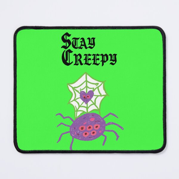 Item preview, Stay Creepy Spider | Cute Creepy Crayon Drawing | Goth Kawaii Halloween Sticker designed and sold by gothattic.