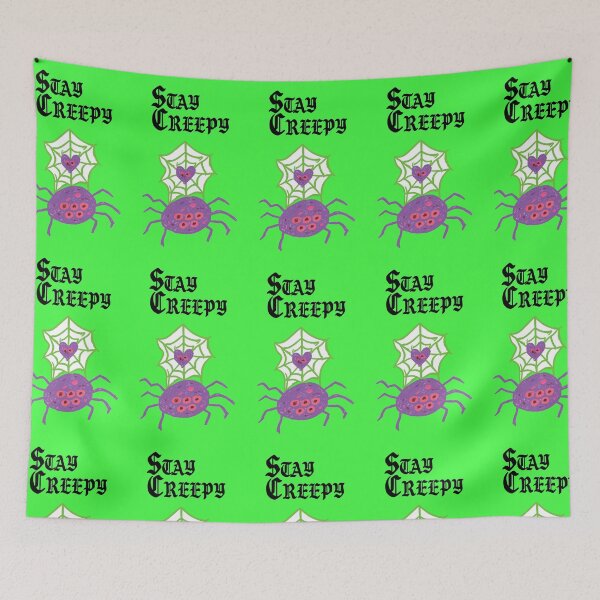 Item preview, Stay Creepy Spider | Cute Creepy Crayon Drawing | Goth Kawaii Halloween Sticker designed and sold by gothattic.