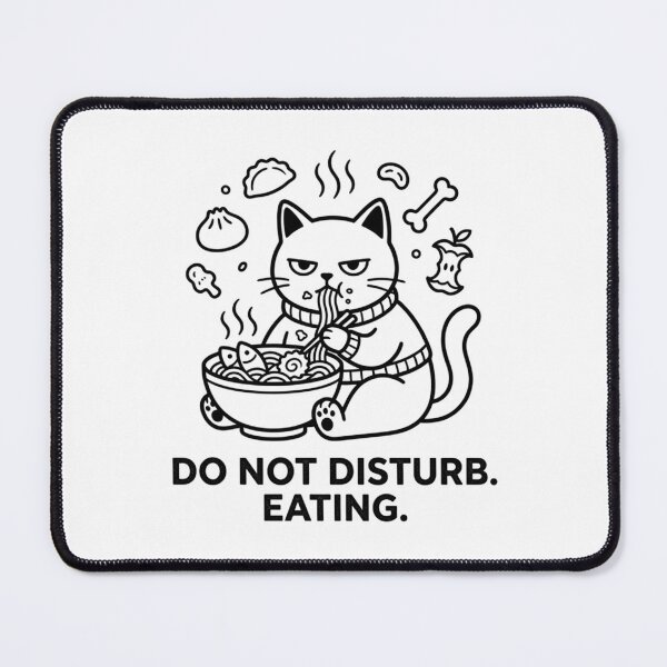 Item preview, Do Not Disturb Eating Grumpy Cat Noodle Illustration designed and sold by Meow-gical Wear.