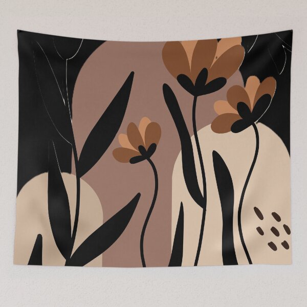 Item preview, Boho Abstract Botanical Print in Terracotta and Neutral Tones designed and sold by BuckaBaby.