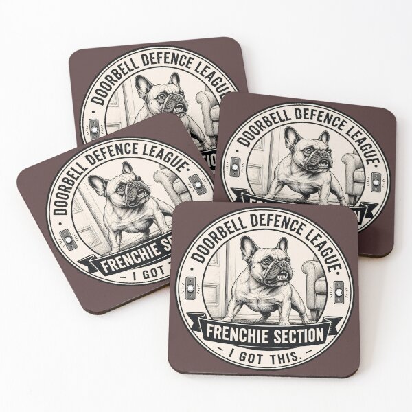 Item preview, Doorbell Defence League - Frenchie Section - I Got This/Funny French Bulldog Badge Logo  designed and sold by Halejo68.