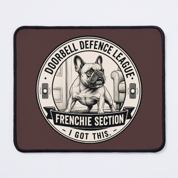 Item preview, Doorbell Defence League - Frenchie Section - I Got This/Funny French Bulldog Badge Logo designed and sold by Halejo68.