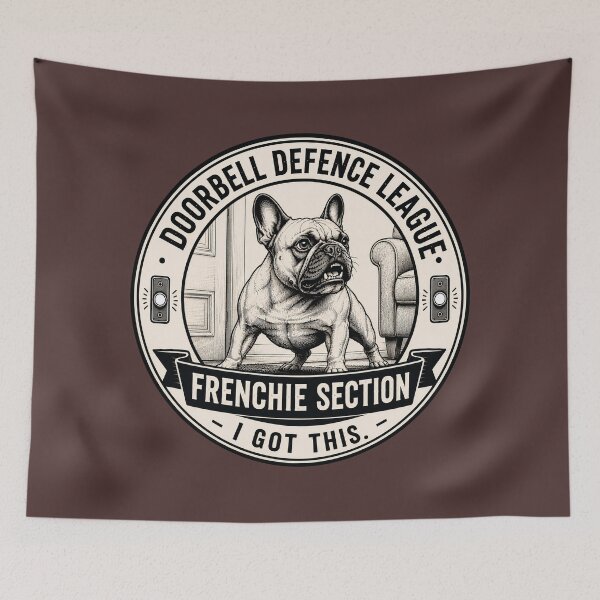 Item preview, Doorbell Defence League - Frenchie Section - I Got This/Funny French Bulldog Badge Logo  designed and sold by Halejo68.