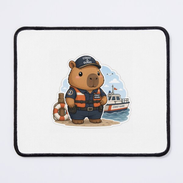 Item preview, Cute Coast Guard Capybara Sticker designed and sold by palette fox.