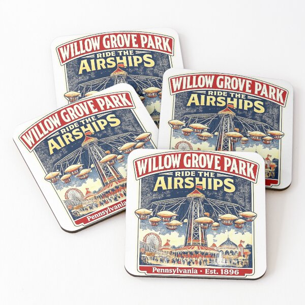 Item preview, Willow Grove Park Ride the Airships Vintage Pennsylvania Amusement Park designed and sold by Past in Threads.
