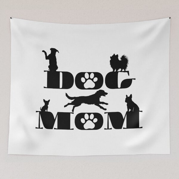Item preview, Silhouette Dog Mom Typography designed and sold by Randomnessy.