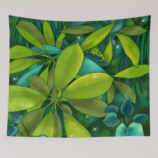 Item preview, Sanctuary Blue - Safe Series Frog Hidden in Leaves designed and sold by Karla Star.