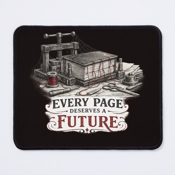Item preview, Vintage Bookbinder Workbench – Every Page Deserves a Future designed and sold by Tadeusz1.