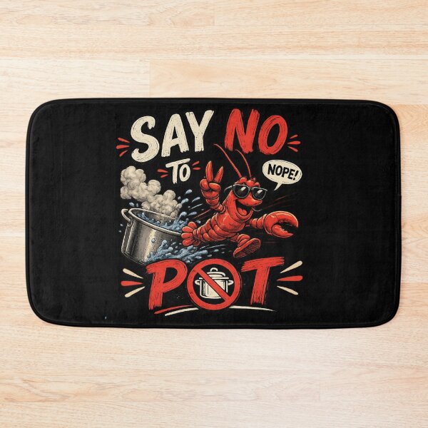 Item preview, Say No To Pot Funny Lobster Seafood Pun Vintage T-Shirt designed and sold by La-Nuna.