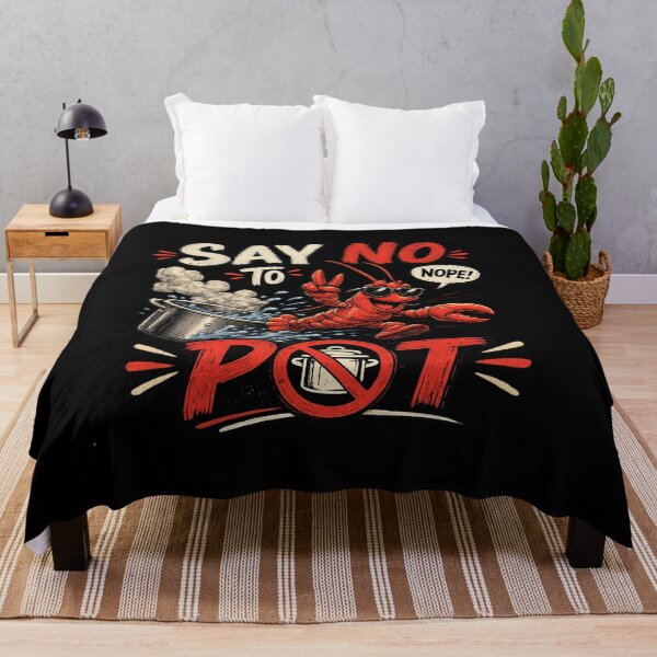 Item preview, Say No To Pot Funny Lobster Seafood Pun Vintage T-Shirt designed and sold by La-Nuna.