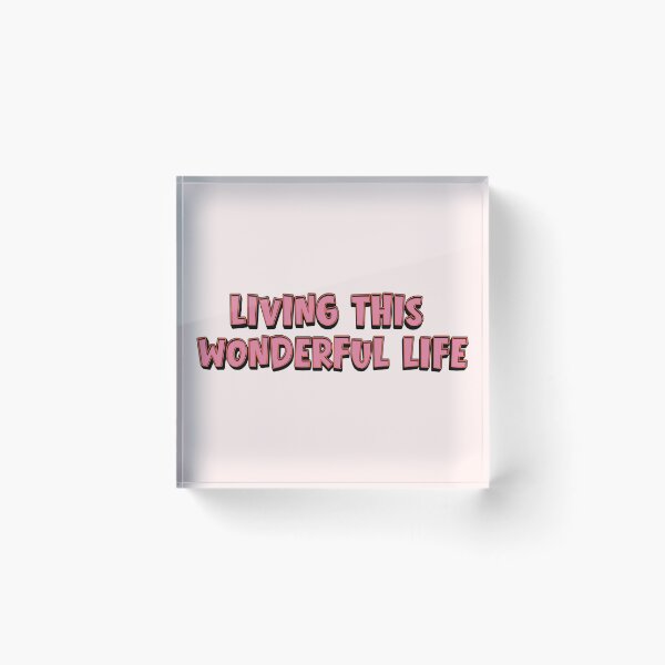 Item preview, Living This Wonderful Life | Positive Affirmation | Mental Health Quote | Self Love | Mindfulness | Inspirational Typography designed and sold by OlgaLuna_design.