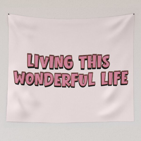 Item preview, Living This Wonderful Life | Positive Affirmation | Mental Health Quote | Self Love | Mindfulness | Inspirational Typography designed and sold by OlgaLuna_design.