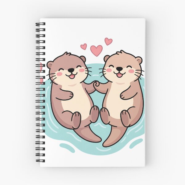 Item preview, Cute Sea Otters Holding Hands Cute Couple Art designed and sold by BobbyTee Merch.