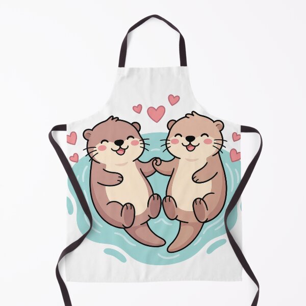 Item preview, Cute Sea Otters Holding Hands Cute Couple Art designed and sold by BobbyTee Merch.