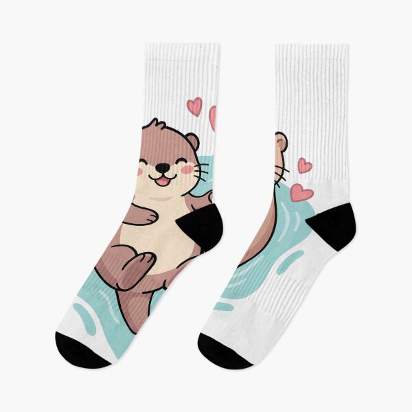 Item preview, Cute Sea Otters Holding Hands Cute Couple Art designed and sold by BobbyTee Merch.