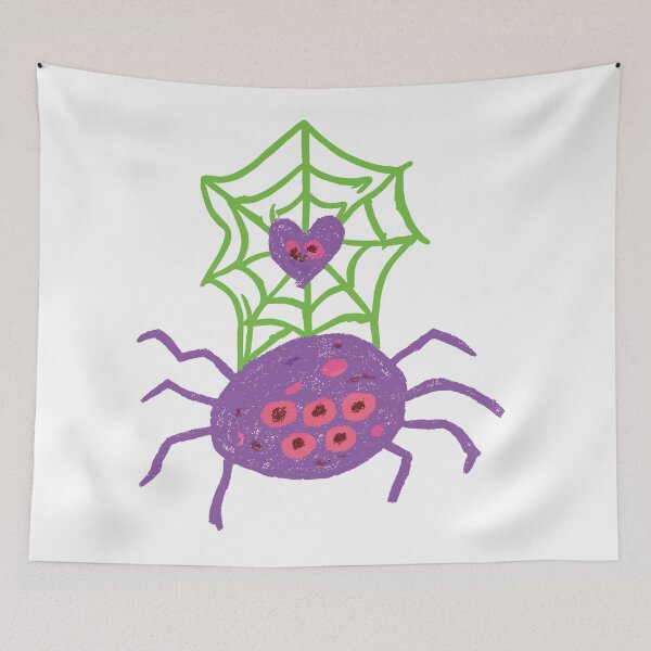 Item preview, Spider | Cute Creepy Crayon Drawing | Goth Kawaii Halloween Sticker designed and sold by gothattic.