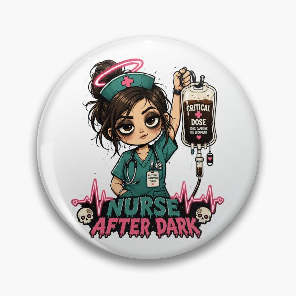 Item preview, Nurse After Dark Funny Night Shift Nurse Coffee Sticker designed and sold by DigitalDream Gallery.