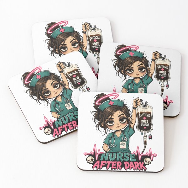 Item preview, Nurse After Dark Funny Night Shift Nurse Coffee Sticker designed and sold by DigitalDream Gallery.