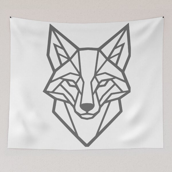 Item preview, Geometric Fox | Minimalist Woodland Wildlife Line Art designed and sold by HexVoid.