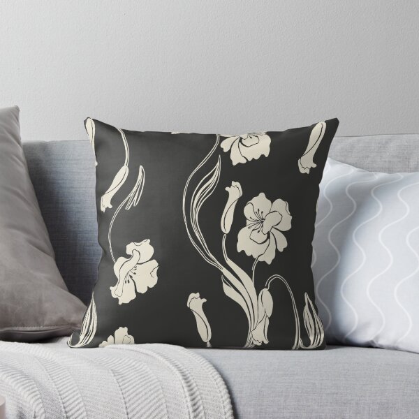 Item preview, Black Minimalist Floral Vine Pattern designed and sold by Aniko Tulipan.