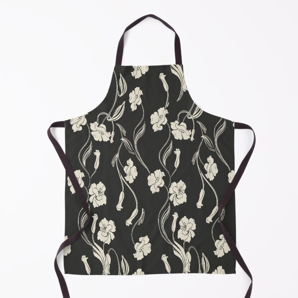 Item preview, Black Minimalist Floral Vine Pattern designed and sold by Aniko Tulipan.