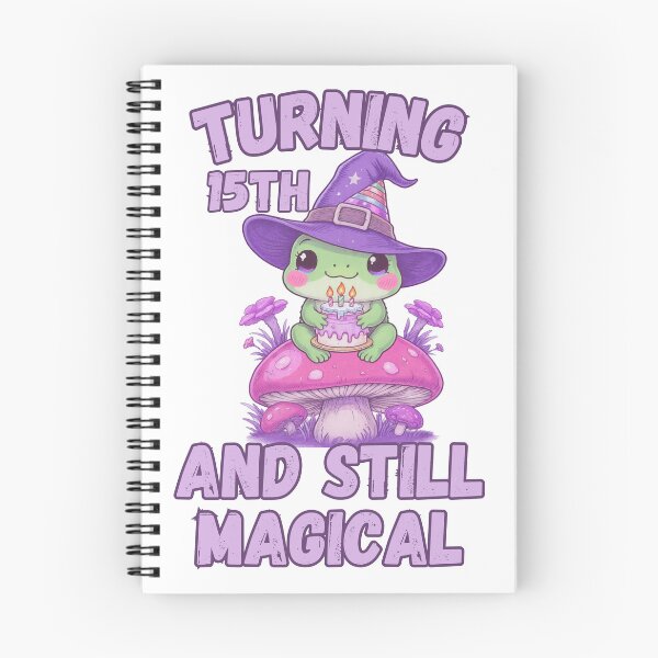 Item preview, Turning 15th And Still Magical Witchy Frog Mushroom Birthday  designed and sold by BellabdO.