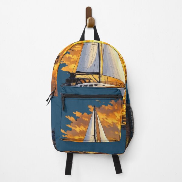 Item preview, Sunset Sailboat Lighthouse Ocean Scene designed and sold by WearTheVibe Store.