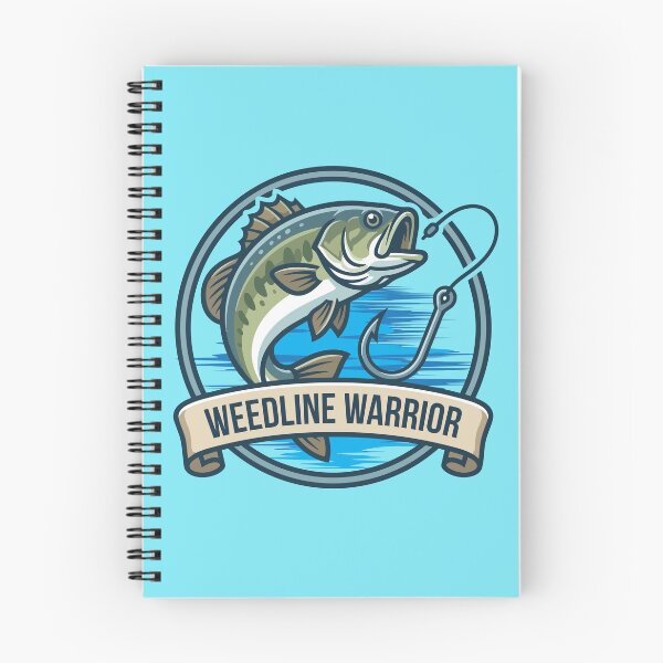 Item preview, Bass fishing Illustration in logo style with text "Weedline Warrior". designed and sold by Art-Horizon.