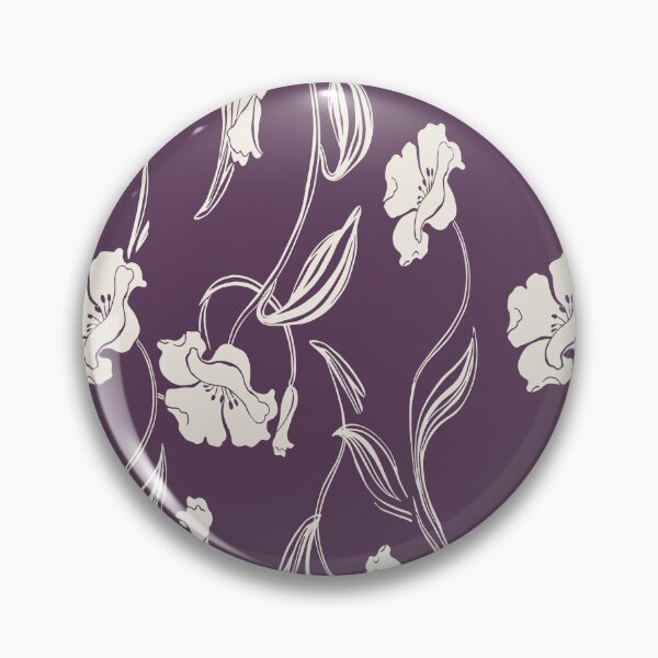 Item preview, Aubergine Minimalist Floral Vine Pattern designed and sold by Aniko Tulipan.