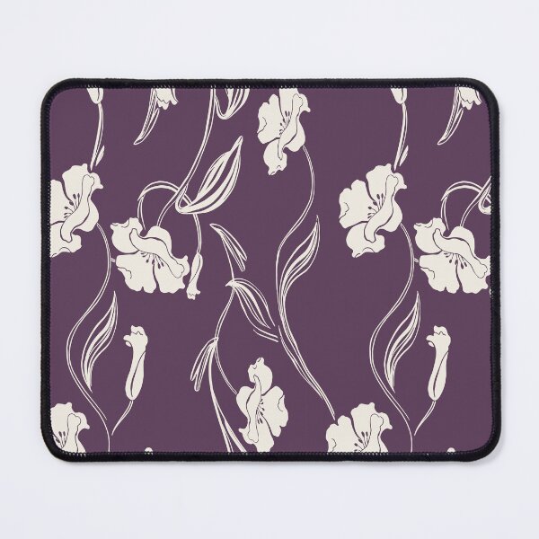 Item preview, Aubergine Minimalist Floral Vine Pattern designed and sold by Aniko Tulipan.