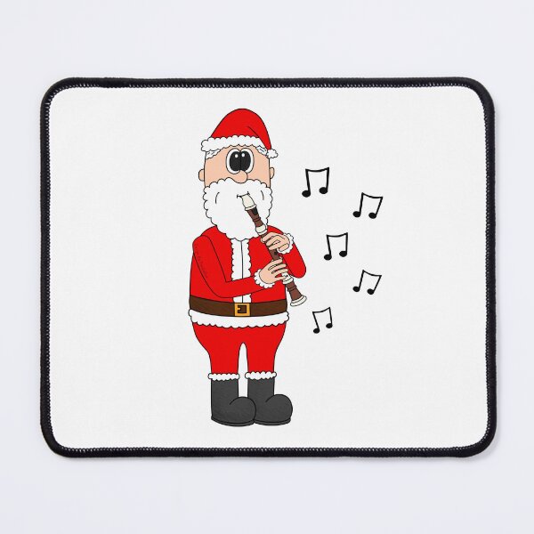 Item preview, Santa Playing Recorder, Christmas Woodwind Musician Music Teacher designed and sold by doodlerob.