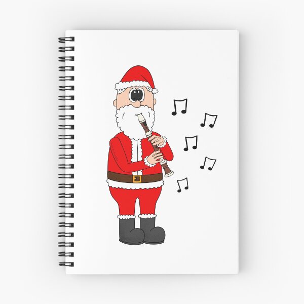 Item preview, Santa Playing Recorder, Christmas Woodwind Musician Music Teacher designed and sold by doodlerob.
