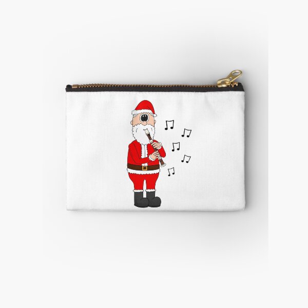 Item preview, Santa Playing Recorder, Christmas Woodwind Musician Music Teacher designed and sold by doodlerob.