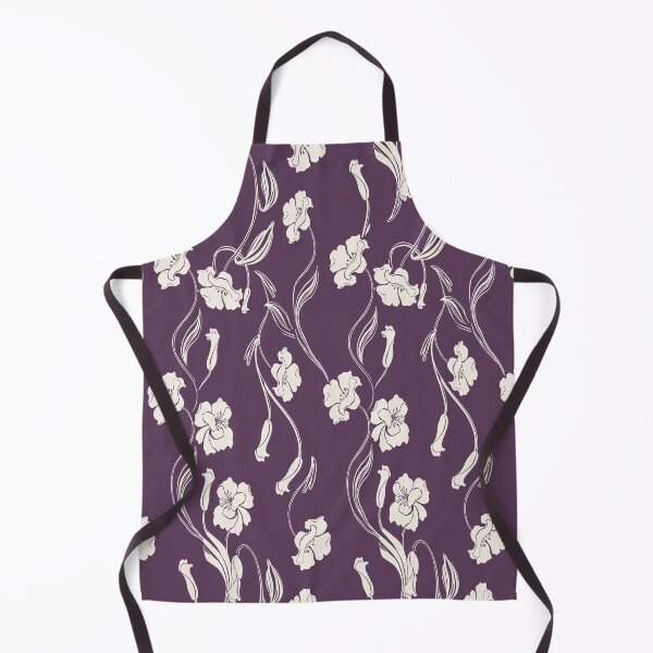 Item preview, Aubergine Minimalist Floral Vine Pattern designed and sold by Aniko Tulipan.