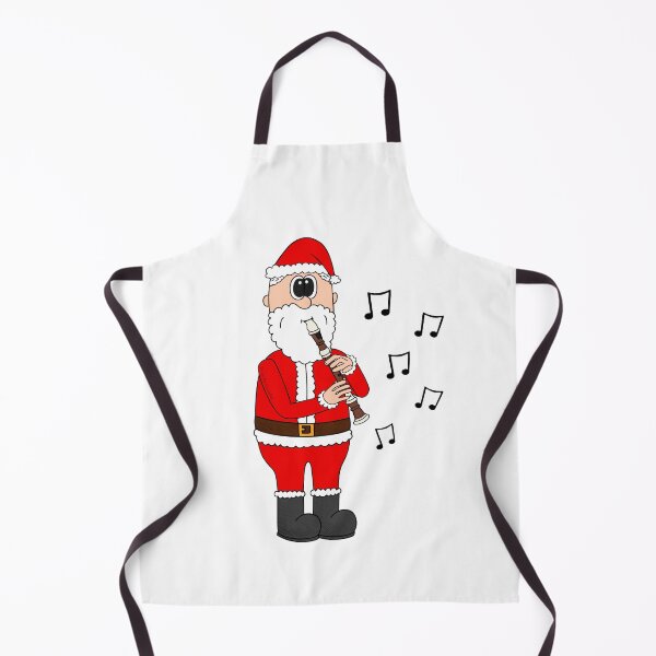 Item preview, Santa Playing Recorder, Christmas Woodwind Musician Music Teacher designed and sold by doodlerob.
