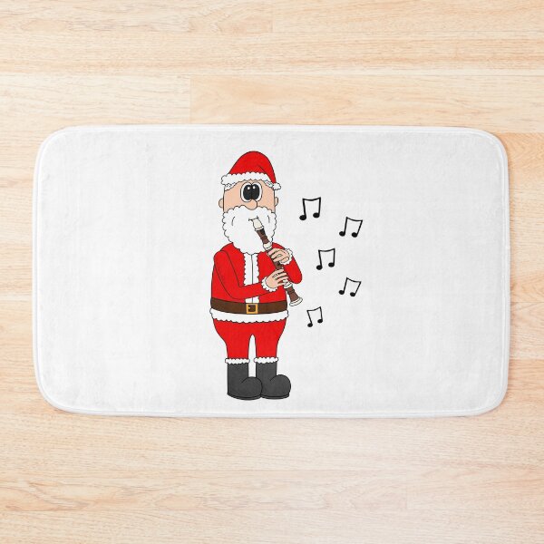 Item preview, Santa Playing Recorder, Christmas Woodwind Musician Music Teacher designed and sold by doodlerob.