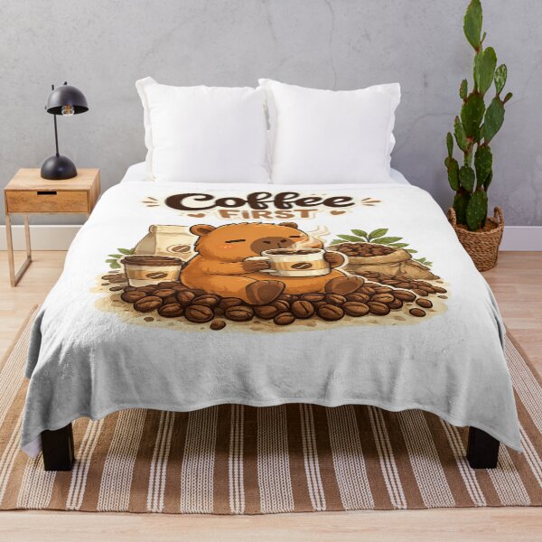 Item preview, Coffee First Funny Coffee Quote designed and sold by DailyTrendFinds.