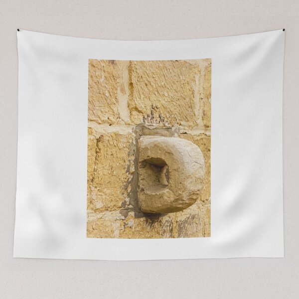 Item preview, Historic Stone Wall With Weathered Sandstone Ring And Rough Texture Architectural Detail designed and sold by Nmallia.