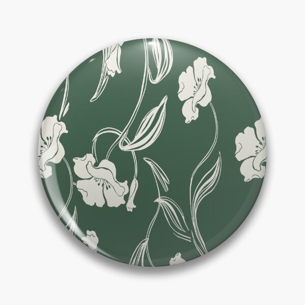 Item preview, Forest Green Minimalist Floral Vine Pattern designed and sold by Aniko Tulipan.