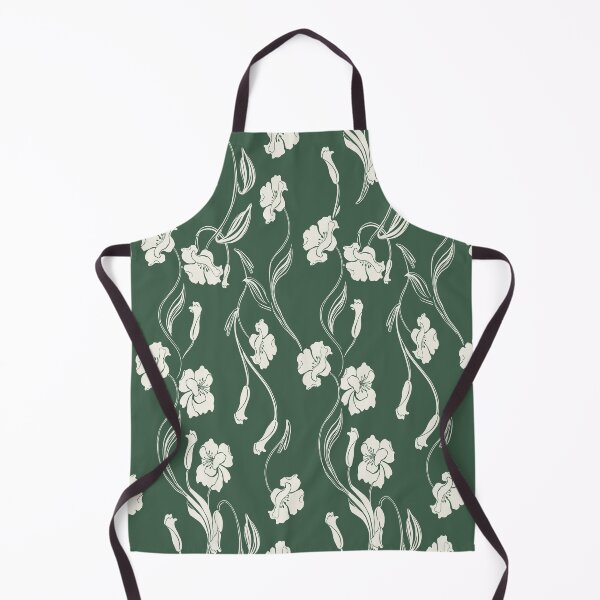 Item preview, Forest Green Minimalist Floral Vine Pattern designed and sold by Aniko Tulipan.