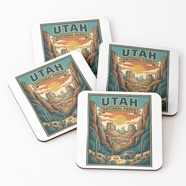Item preview, Vintage Utah National Parks Travel Poster designed and sold by Herodestroyer.