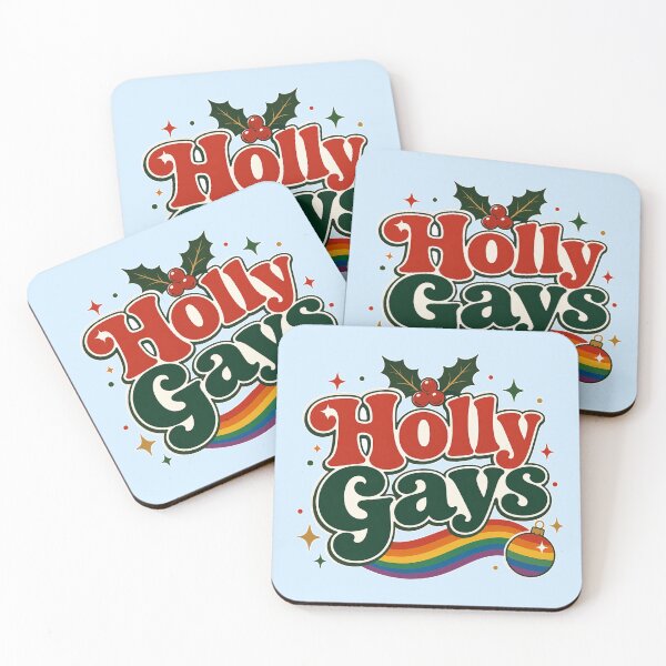 Item preview, Holly Gays LGBTQ Christmas Shirt – Funny Rainbow Pride Holiday Design designed and sold by TheStephanieRome.