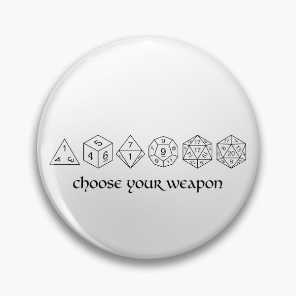 Item preview, Choose Your Weapon Role Playing Game Dice Gamer Dungeon Master designed and sold by Doodleoub.