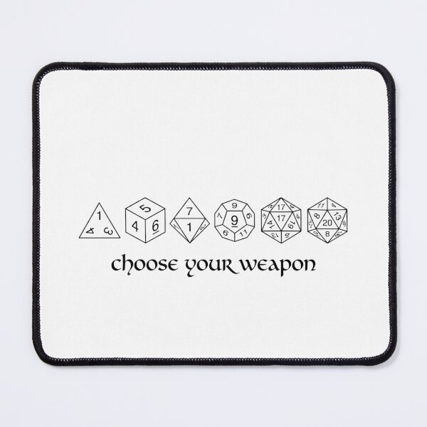 Item preview, Choose Your Weapon Role Playing Game Dice Gamer Dungeon Master designed and sold by Doodleoub.