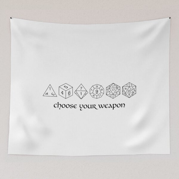 Item preview, Choose Your Weapon Role Playing Game Dice Gamer Dungeon Master designed and sold by Doodleoub.