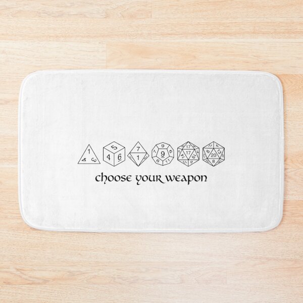 Item preview, Choose Your Weapon Role Playing Game Dice Gamer Dungeon Master designed and sold by Doodleoub.
