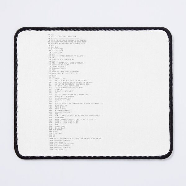 Item preview, Vintage 1983 BASIC Code Print - Ellipse Reflection Math Retrocomputing designed and sold by Mystral Art Studio.