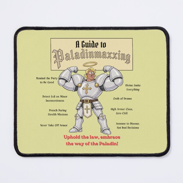 Item preview, A Guide to Paladinmaxxing (Light Edition) - DND RPG Meme designed and sold by Dice_Goblin_Studio.